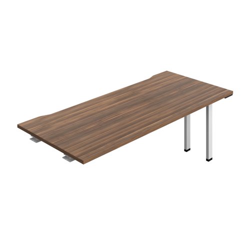 Synergy Bench Extension with Cut Out: 1 Person (FSC) : 1800 800 Dark Walnut/White