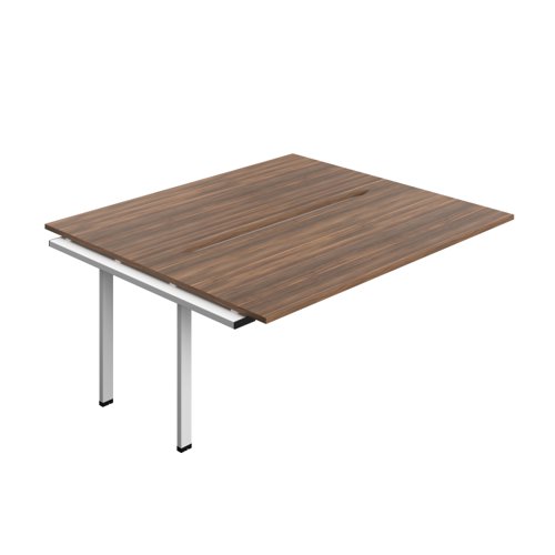 Synergy Bench Extension with Cut Out: 2 Person (FSC) : 1800 800 Dark Walnut/White