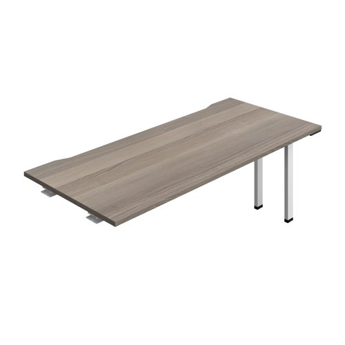 Synergy Bench Extension with Cut Out: 1 Person (FSC) : 1800 800 Grey Oak/White