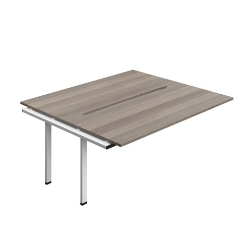 Synergy Bench Extension with Cut Out: 2 Person (FSC) : 1800 800 Grey Oak/White