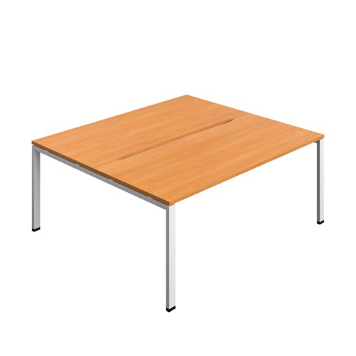 Synergy Bench with Cut Out: 2 Person (FSC) : Goal Post Leg : 1800 800 Beech/White
