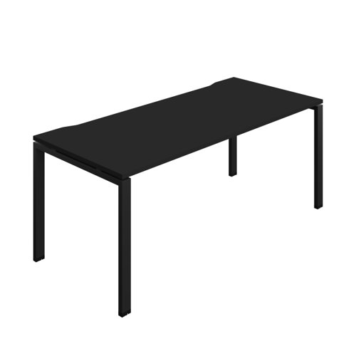 Synergy Bench with Cut Out: 1 Person (FSC) : Goal Post Leg : 1800 800 Black/Black