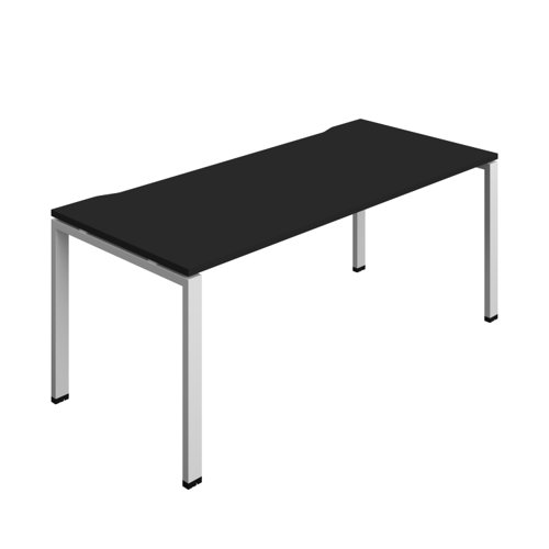 Synergy Bench with Cut Out: 1 Person (FSC) : Goal Post Leg : 1800 800 Black/Silver