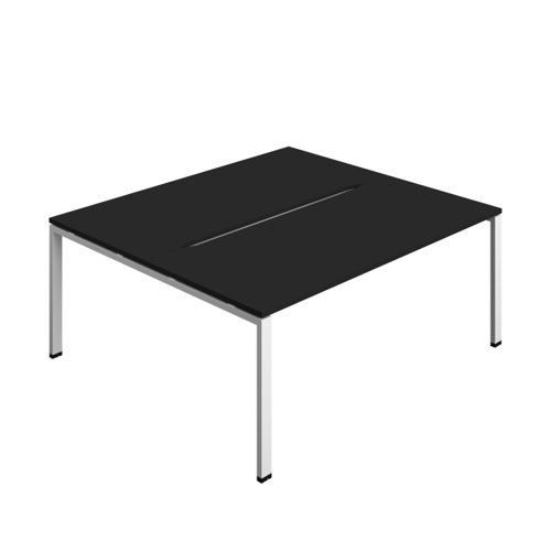 Synergy Bench with Cut Out: 2 Person (FSC) : Goal Post Leg : 1800 800 Black/White