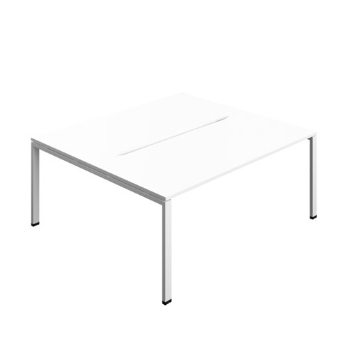 Synergy Bench with Cut Out: 2 Person (FSC) : Goal Post Leg : 1800 800 White/White