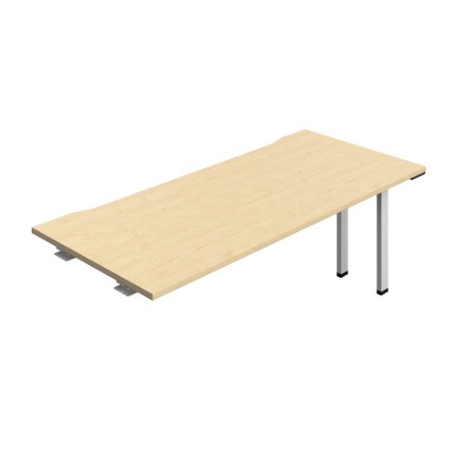 Synergy Bench Extension with Cut Out: 1 Person (FSC) : 1800 800 Maple/Silver