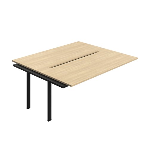 Synergy Bench Extension with Cut Out: 2 Person (FSC) : 1800 800 Nova Oak/Black