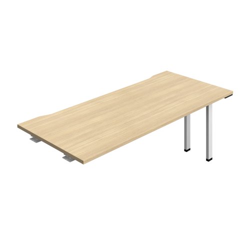 Synergy Bench Extension with Cut Out: 1 Person (FSC) : 1800 800 Nova Oak/White