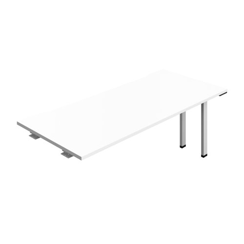 Synergy Bench Extension with Cut Out: 1 Person (FSC) : 1800 800 White/Silver