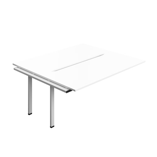 Synergy Bench Extension with Cut Out: 2 Person (FSC) : 1800 800 White/Silver
