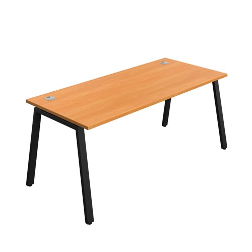 Synergy Bench with Cable Ports: 1 Person (FSC) : A-Frame Leg : 1800 800 Beech/Black