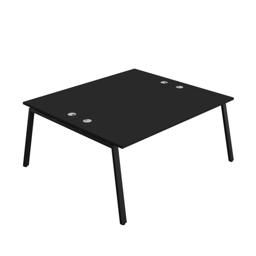 Synergy Bench with Cable Ports: 2 Person (FSC) : A-Frame Leg : 1800 800 Black/Black
