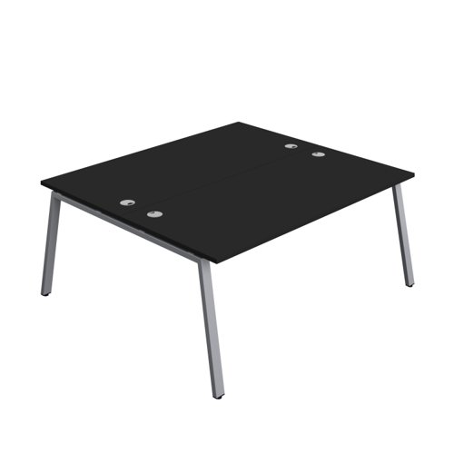 Synergy Bench with Cable Ports: 2 Person (FSC) : A-Frame Leg : 1800 800 Black/Silver