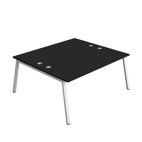 Synergy Bench with Cable Ports: 2 Person (FSC) : A-Frame Leg : 1800 800 Black/White