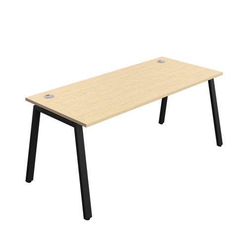 Synergy Bench with Cable Ports: 1 Person (FSC) : A-Frame Leg : 1800 800 Maple/Black