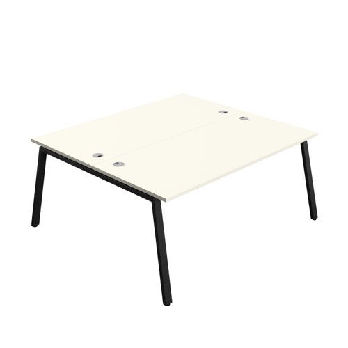 Synergy Bench with Cable Ports: 2 Person (FSC) : A-Frame Leg : 1800 800 White/Black