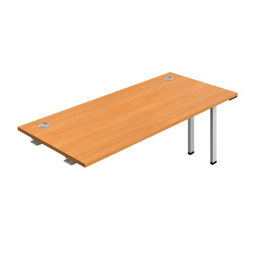 Synergy Bench Extension with Cable Ports: 1 Person (FSC) : 1800 800 Beech/Silver