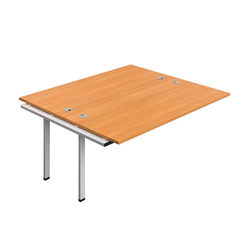 SYN1880CPBESV2PX Synergy Bench Extension with Cable Ports: 2 Person (FSC) : 1800 800 Beech/Silver