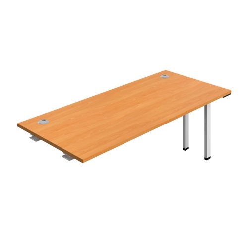 Synergy Bench Extension with Cable Ports: 1 Person (FSC) : 1800 800 Beech/White
