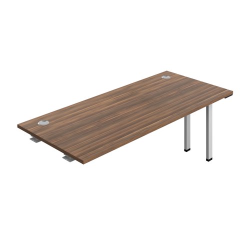 Synergy Bench Extension with Cable Ports: 1 Person (FSC) : 1800 800 Dark Walnut/Silver