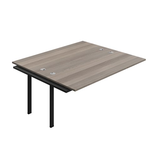 Synergy Bench Extension with Cable Ports: 2 Person (FSC) : 1800 800 Grey Oak/Black