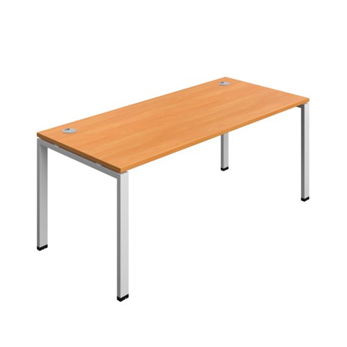 Synergy Bench with Cable Ports: 1 Person (FSC) : Goal Post Leg : 1800 800 Beech/Silver