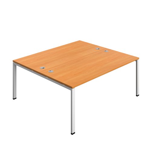 Synergy Bench with Cable Ports: 2 Person (FSC) : Goal Post Leg : 1800 800 Beech/White