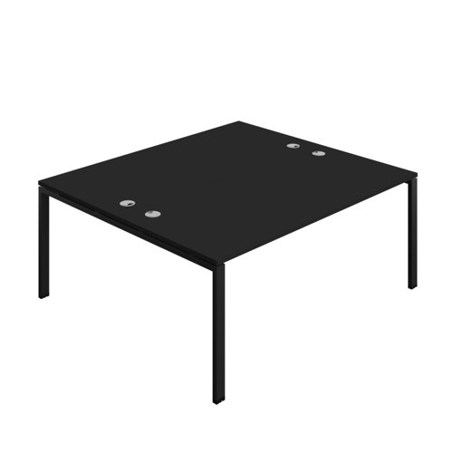 Synergy Bench with Cable Ports: 2 Person (FSC) : Goal Post Leg : 1800 800 Black/Black