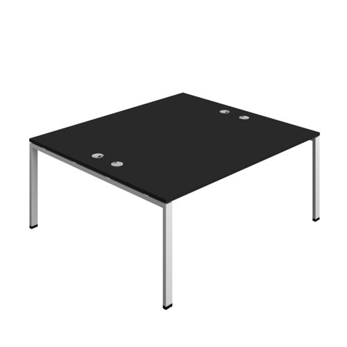 Synergy Bench with Cable Ports: 2 Person (FSC) : Goal Post Leg : 1800 800 Black/Silver