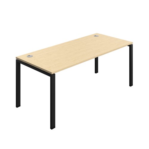 Synergy Bench with Cable Ports: 1 Person (FSC) : Goal Post Leg : 1800 800 Maple/Black