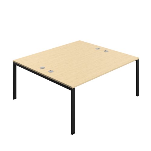 Synergy Bench with Cable Ports: 2 Person (FSC) : Goal Post Leg : 1800 800 Maple/Black