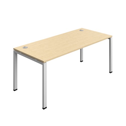 Synergy Bench with Cable Ports: 1 Person (FSC) : Goal Post Leg : 1800 800 Maple/Silver