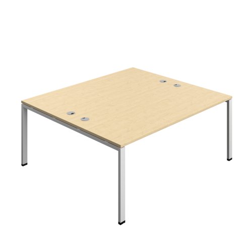 Synergy Bench with Cable Ports: 2 Person (FSC) : Goal Post Leg : 1800 800 Maple/Silver