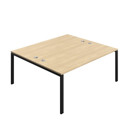 Synergy Bench with Cable Ports: 2 Person (FSC) : Goal Post Leg : 1800 800 Nova Oak/Black