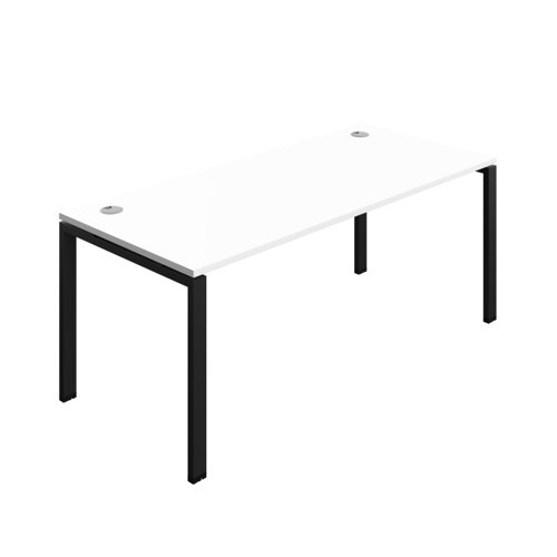 Synergy Bench with Cable Ports: 1 Person (FSC) : Goal Post Leg : 1800 800 White/Black