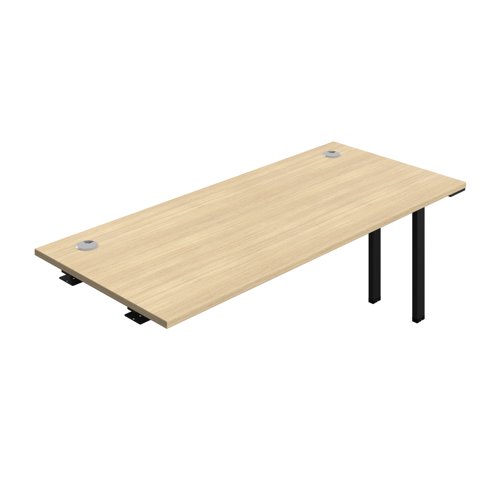 Synergy Bench Extension with Cable Ports: 1 Person (FSC) : 1800 800 Nova Oak/Black