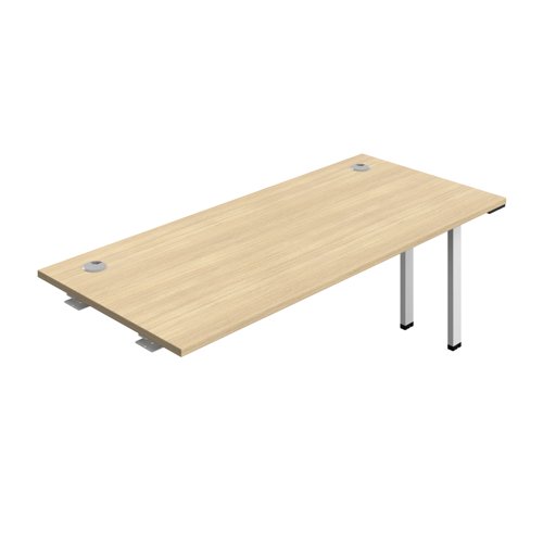 Synergy Bench Extension with Cable Ports: 1 Person (FSC) : 1800 800 Nova Oak/White