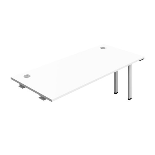Synergy Bench Extension with Cable Ports: 1 Person (FSC) : 1800 800 White/Silver