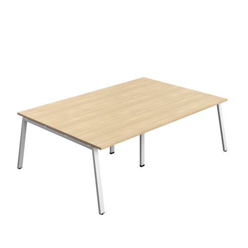 Synergy Meeting Table (FSC) : A-Frame Leg : 2400 1600 Nova Oak/White