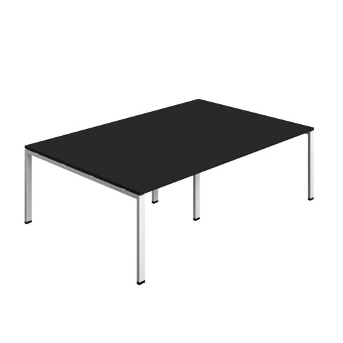 Synergy Meeting Table (FSC) : Goal Post Leg : 2400 1600 Black/White