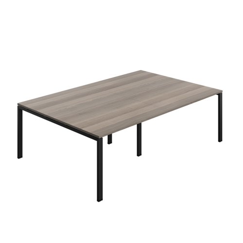 Synergy Meeting Table (FSC) : Goal Post Leg : 2400 1600 Grey Oak/Black
