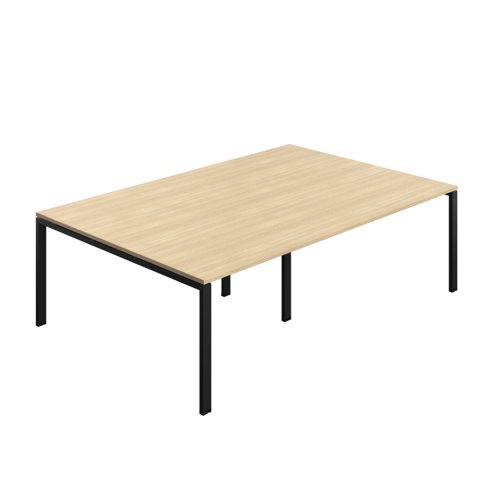 Synergy Meeting Table (FSC) : Goal Post Leg : 2400 1600 Nova Oak/Black