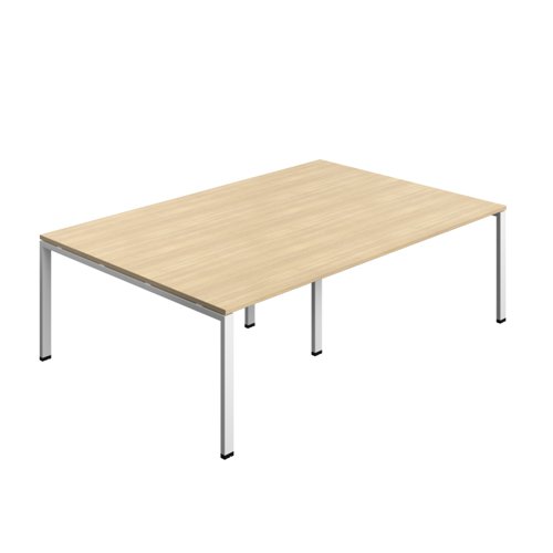 Synergy Meeting Table (FSC) : Goal Post Leg : 2400 1600 Nova Oak/White