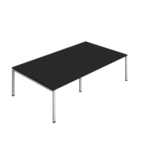 Synergy Meeting Table (FSC) : Goal Post Leg : 2800 1600 Black/Silver