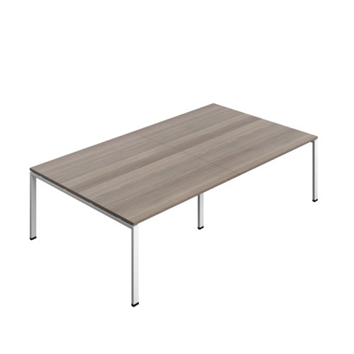 Synergy Meeting Table (FSC) : Goal Post Leg : 2800 1600 Grey Oak/White