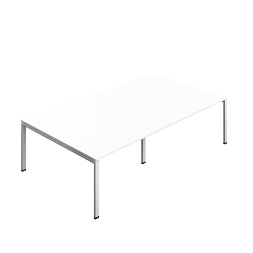 Synergy Meeting Table (FSC) : Goal Post Leg : 2800 1600 White/Silver