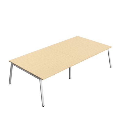 SYN3216MTAFRMASV Synergy Meeting Table (FSC) : A-Frame Leg : 3200 1600 Maple/Silver