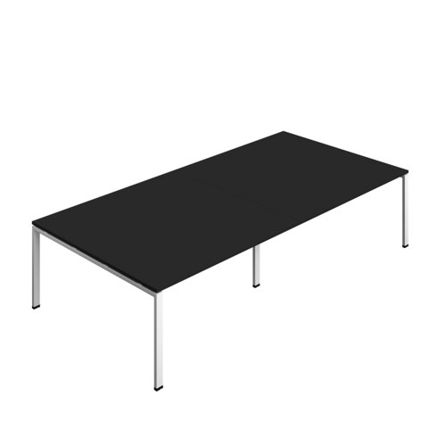 Synergy Meeting Table (FSC) : Goal Post Leg : 3200 1600 Black/White