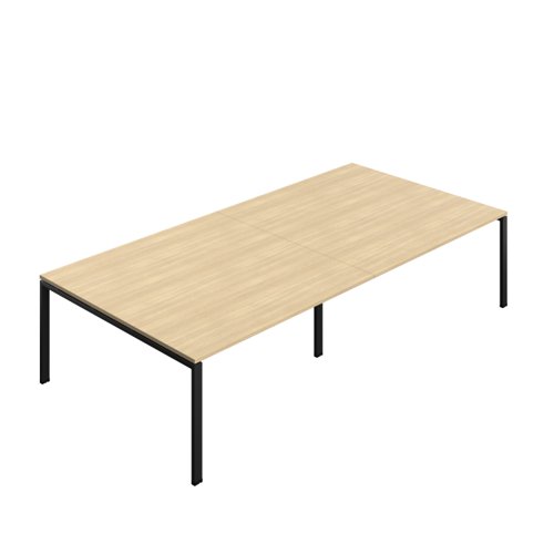 Synergy Meeting Table (FSC) : Goal Post Leg : 3200 1600 Nova Oak/Black