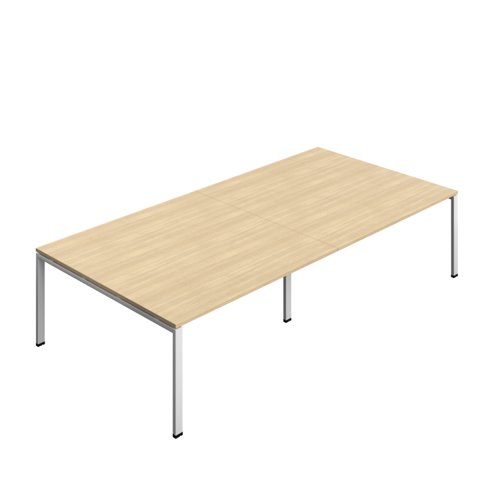 Synergy Meeting Table (FSC) : Goal Post Leg : 3200 1600 Nova Oak/Silver